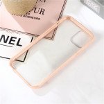 Wholesale iPhone 11 (6.1in) Pro Slim Clear Hard Color Bumper Case (Red)